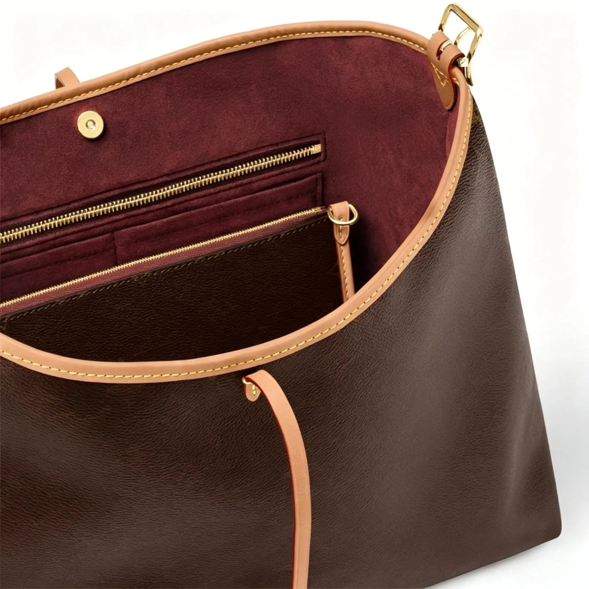 Classic PU Leather Satchel, Medium-Large Capacity