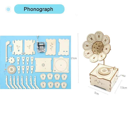 DIY Science Toys Children Educational STEM Kits Car Dinosaur Model Technologia Experimental Tool Wood Puzzle Games School Supply