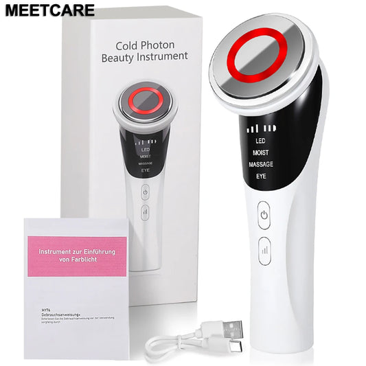 4-in-1 LED Hot & Cold Compress Face Massager