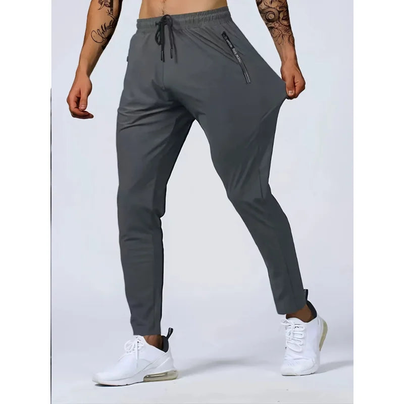 Men's Loose Fit Drawstring Sweatpants — High Elastic Gym, Running & Training Pants