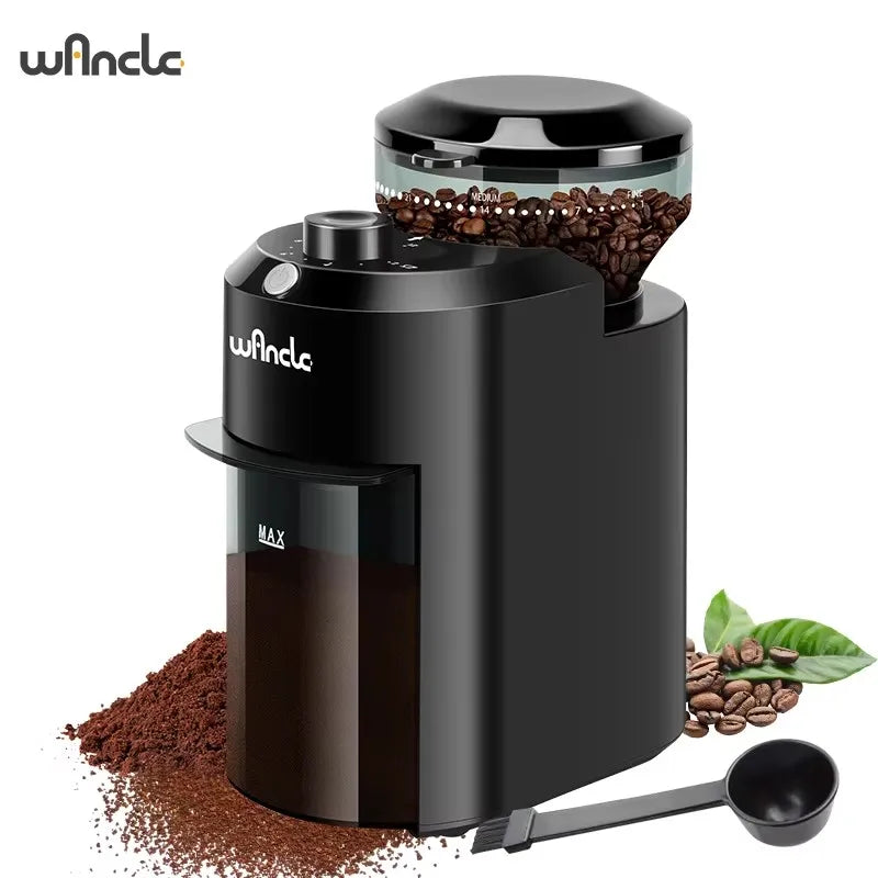 Wancle Electric Burr Coffee Grinder | 28 Grind Settings Conical Burr Mill 120V/220V