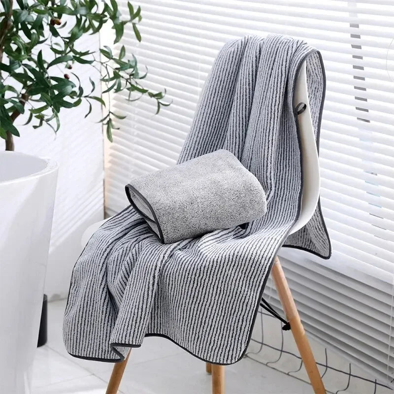 Thickened Bath Towels for The Body Microfiber Towel for Gym Shower Robe for Spa Beath Home