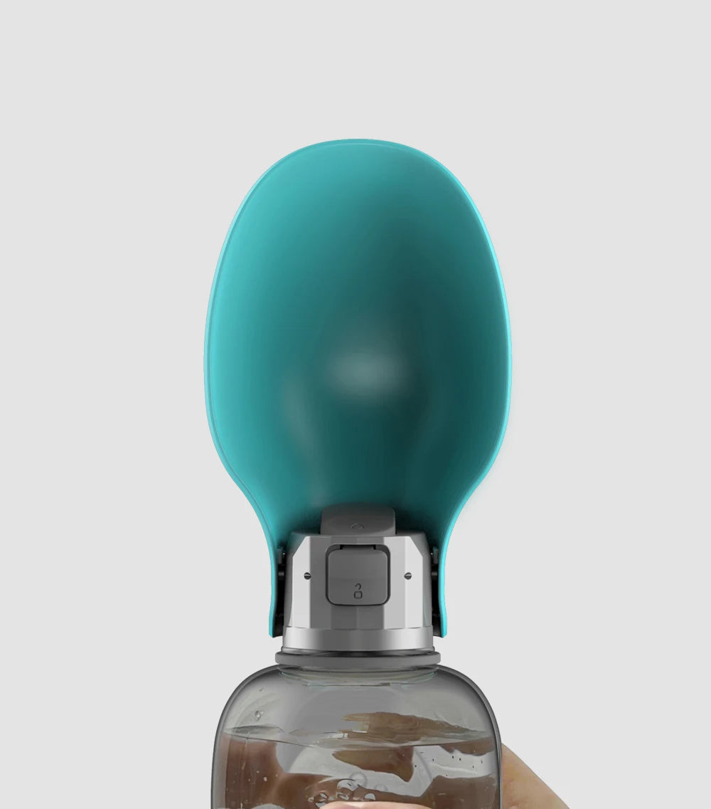 800ml Portable Dog Water Bottle with Fold-Out Bowl