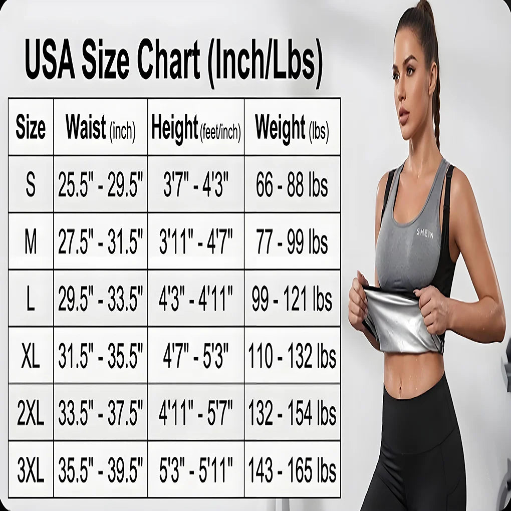 Women's Sauna Sweat Vest — Compression Waist Trainer Tank Top for Weight Loss