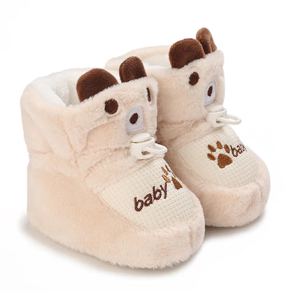 Cartoon Cotton Winter Boots, Soft Sole