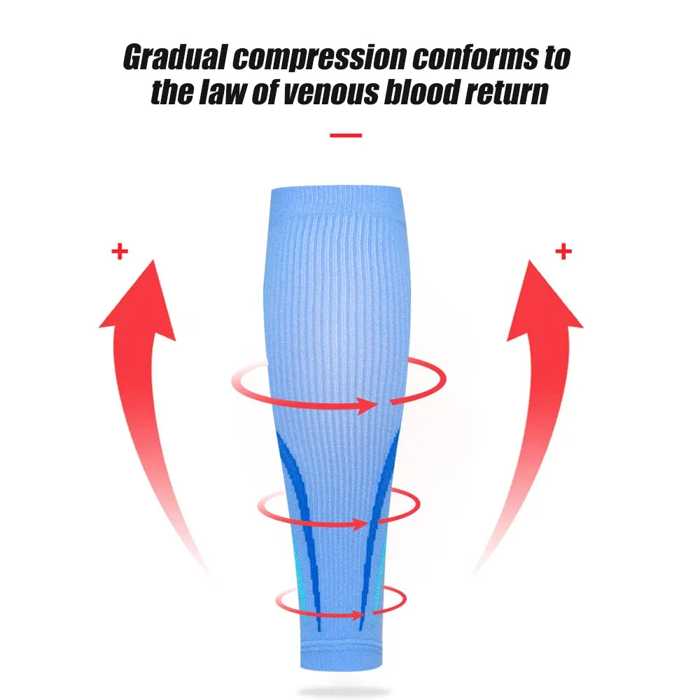 1 Pair Calf Compression Sleeves for Men & Women (20-30 MmHg), Leg Compression Sleeve Footless Compression Socks