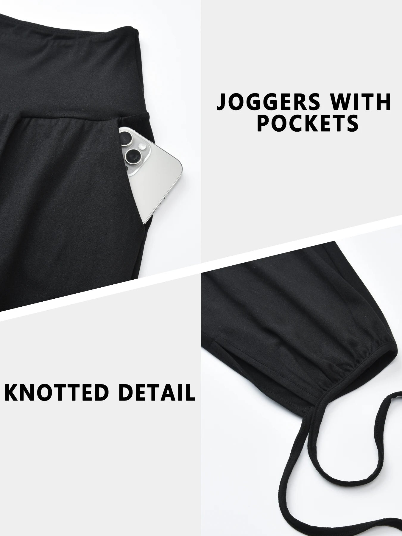 Women's Loose Capri Yoga Pants — Soft Elastic Joggers with Side Pockets