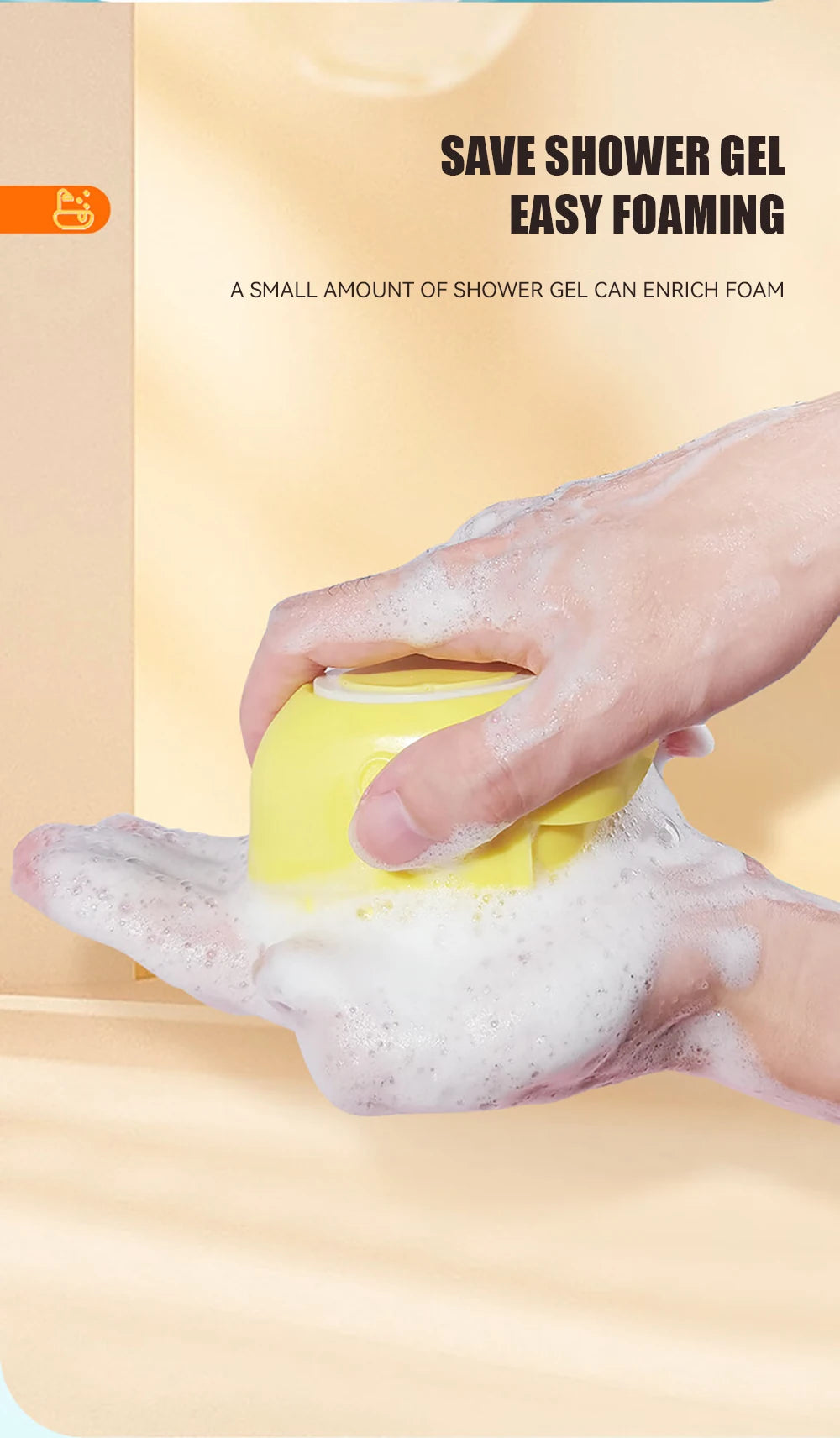 Silicone Bathing Brush with Shampoo Dispenser