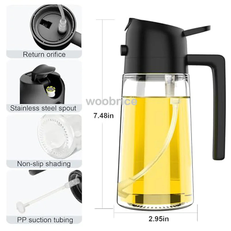 2-in-1 Oil Sprayer & Basting Brush for Cooking