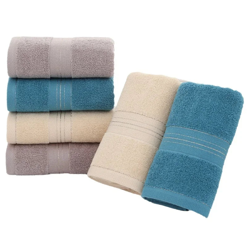 Soft Pure Cotton Face Towels — Quick-Dry for Bathroom, Spa & Hotel