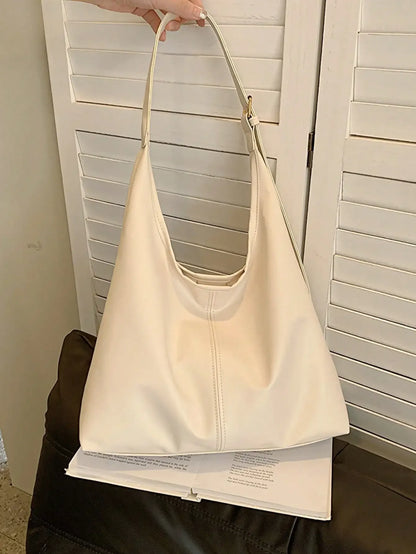 Large Capacity Solid Color Shoulder & Tote Bag