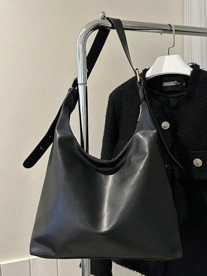 Large Capacity Solid Color Shoulder & Tote Bag