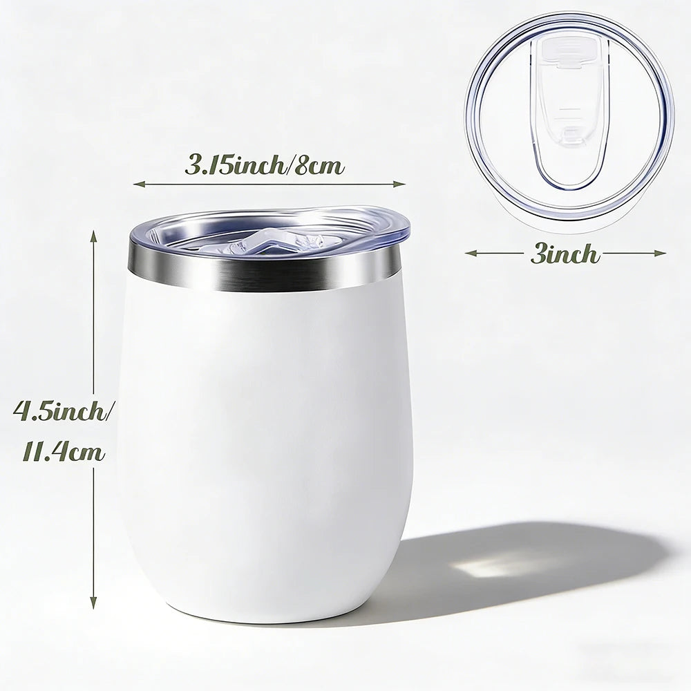 Egg Shaped Stainless Steel Vacuum Flask 360ml – Double Wall Insulated Travel Mug