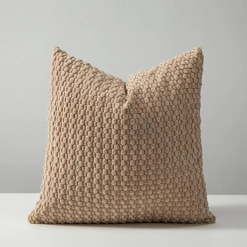 Soft Velvet Double-Sided Cushion Cover, Brown, Durable