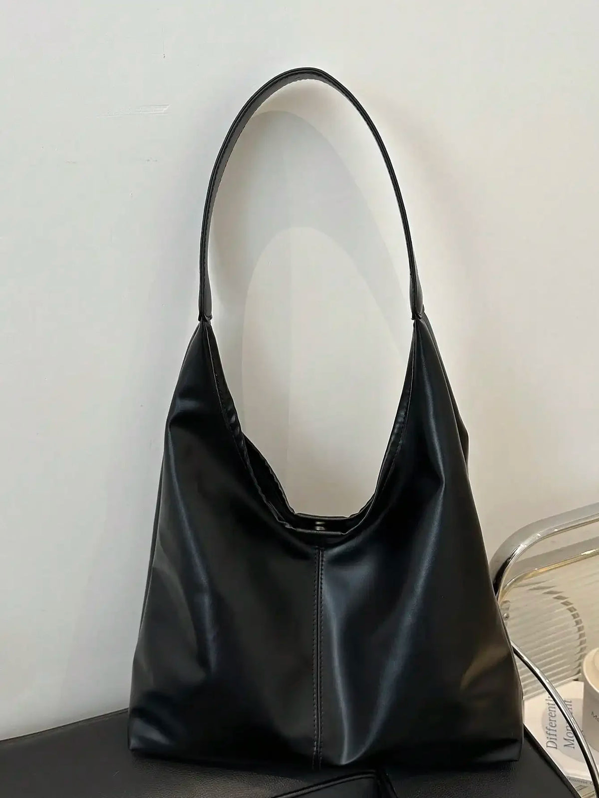 Large Capacity Solid Color Shoulder & Tote Bag
