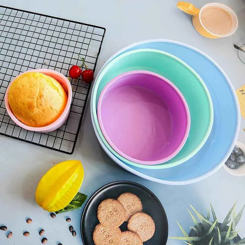 FAIS DU Round Silicone Mold Nonstick Baking Pan Layer Cake Mousse Fondant Cylinder Mould For Pastry Bakeware Kitchen Accessories