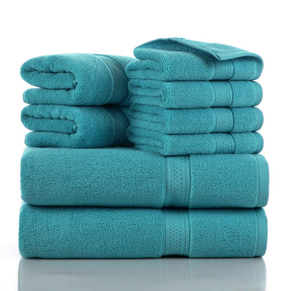 Towels 8 Piece Majestic Plush Luxury Towel Set, Cotton, Grey | Majestic - Bath Towel Set