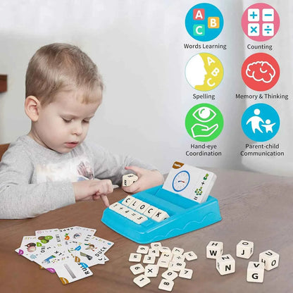 Educational Toys Learning Games for Kids 2 in 1 Matching Letter Spelling Number Cognition Early Math Game for Boys Girls Gifts