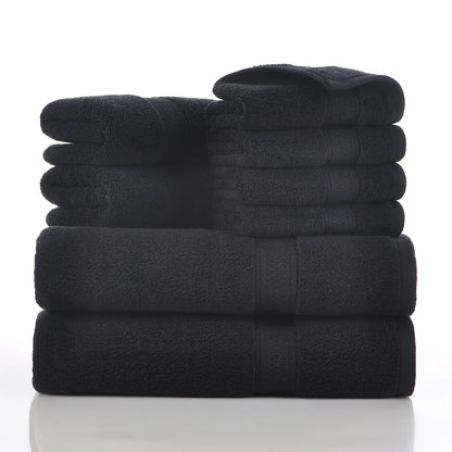 Towels 8 Piece Majestic Plush Luxury Towel Set, Cotton, Grey | Majestic - Bath Towel Set