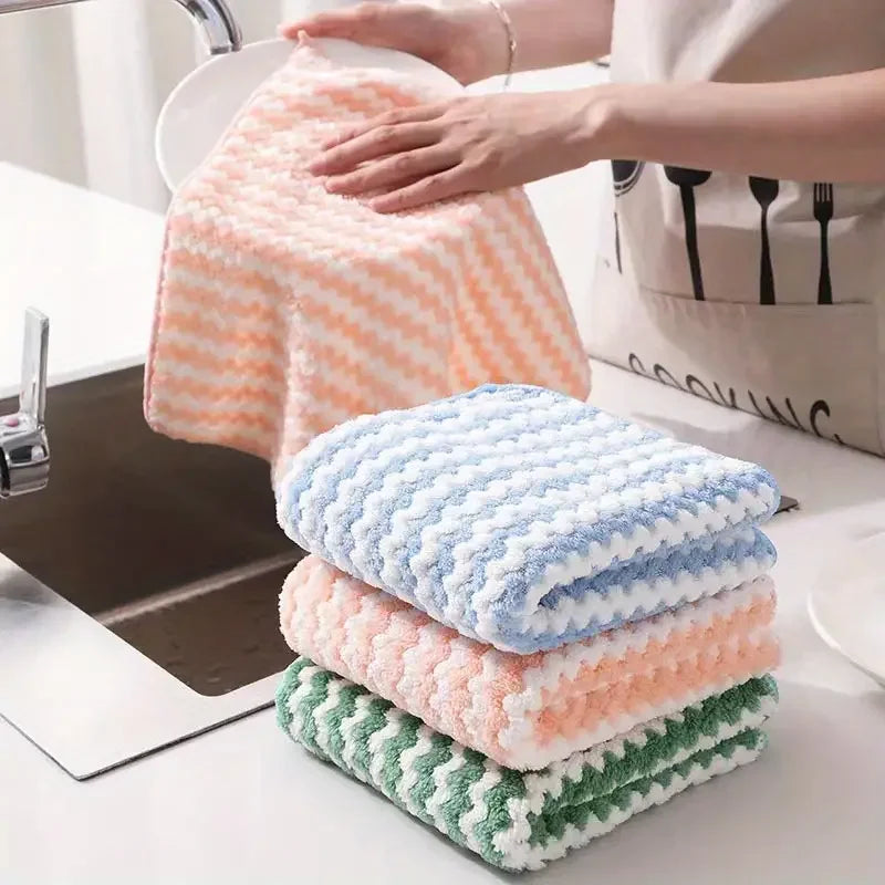 Coral Fleece Dishcloths, Super Absorbent Multi-Pack