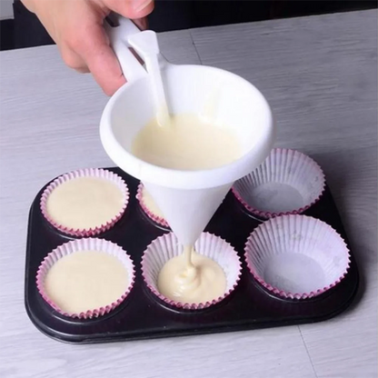 Adjustable Batter Dispenser & Baking Funnel – Cream, Chocolate & Liquid Dispenser for Pancakes, Cupcakes & Cookies