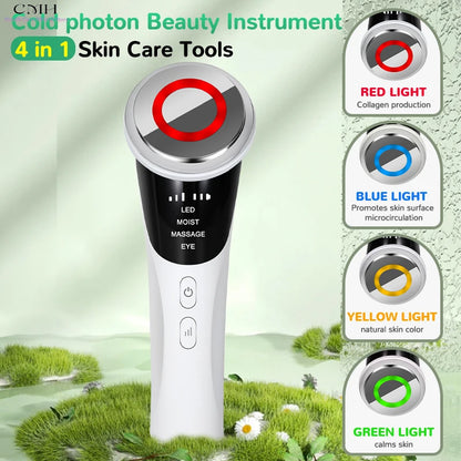 4-in-1 Cold Photon LED Facial Massager, Home Use