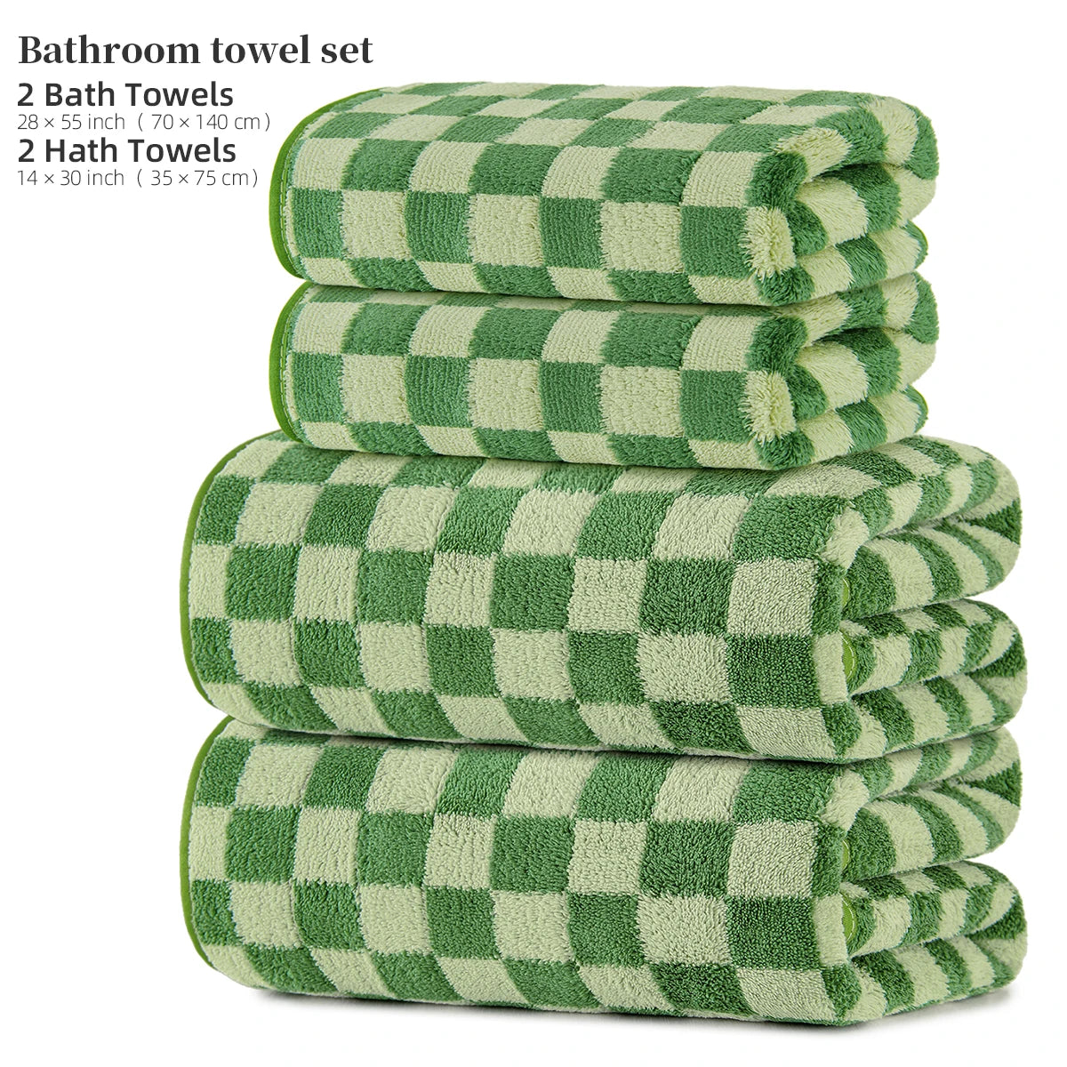 10-Piece Towel Set, 2 Bath Towels + 2 Hand Towels + 6 Face Towels, Coral