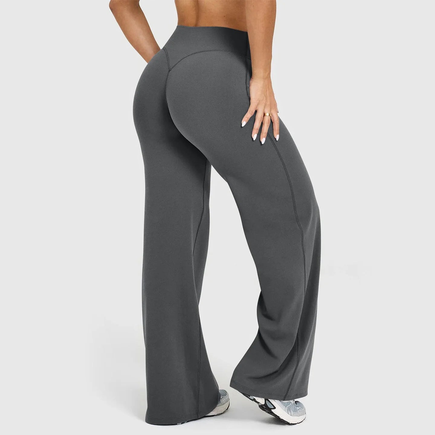 Women's High Waist Wide Leg Yoga Pants — Flare Leggings Tummy Control Lounge Pants