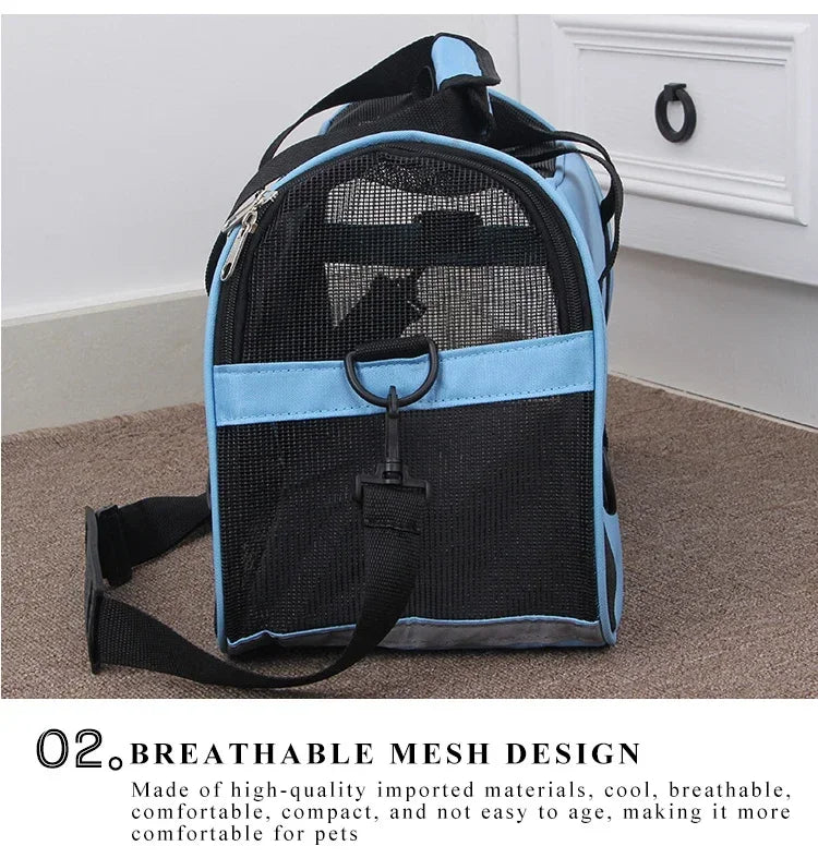 Foldable Mesh Pet Carrier Bag
