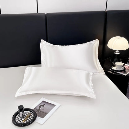High-end Mulberry Silk Bed Sheet and Pillowcase or Only A Bedsheet Luxury Stain Silky Bed Sheet Set Queen Beautify Skin Bedsheet