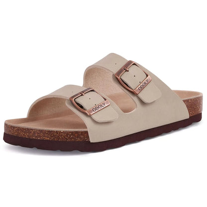 Men’s Suede Clogs — Soft Leather Cork Sandals with Arch Support