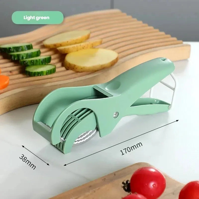 Stainless Steel Multi-Function Vegetable & Fruit Slicer – Salad Prep Kitchen Tool