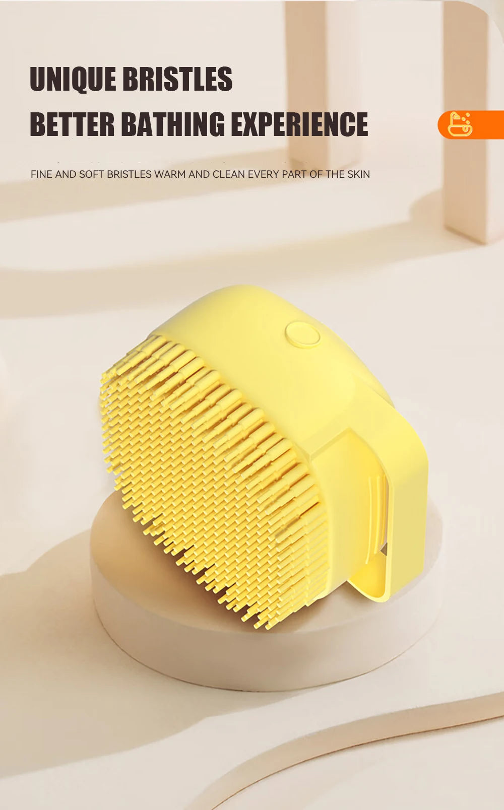 Silicone Bathing Brush with Shampoo Dispenser