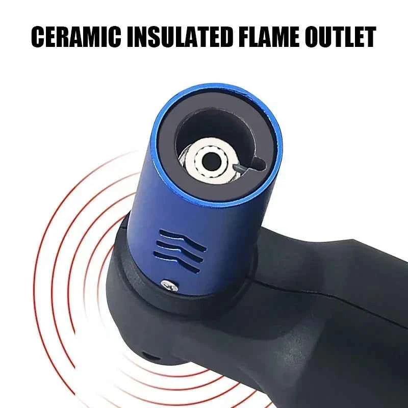 HONEST Gas Powerful Windproof Blue Flame Cigar Adjustment Spray Gun 1300° Outdoor Camping Fashion Torch Lighter Gadget