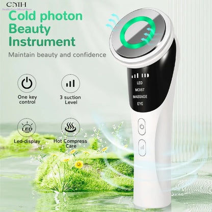 4-in-1 Cold Photon LED Facial Massager, Home Use