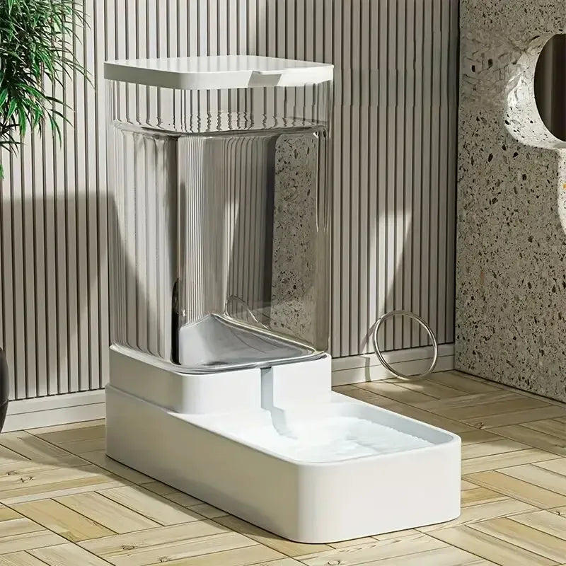 Automatic Gravity Dog Feeder & Water Dispenser — Plastic Food & Water Set for Pets