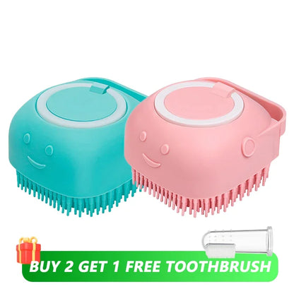Silicone Bathing Brush with Shampoo Dispenser