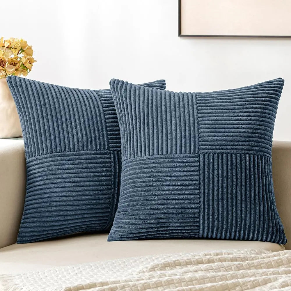 Neutral Corduroy Decorative Cushion Cover