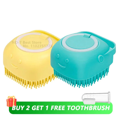 Silicone Bathing Brush with Shampoo Dispenser