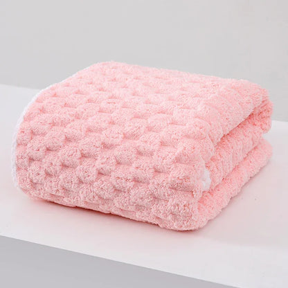 Coral Velvet Bath Towel, Thick Quick-Dry Microfiber