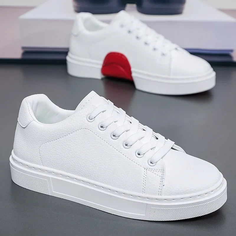 New Fashionable Personalized Men's Casual Board Shoes Versatile Flat White Shoes Men's Flat Shoes