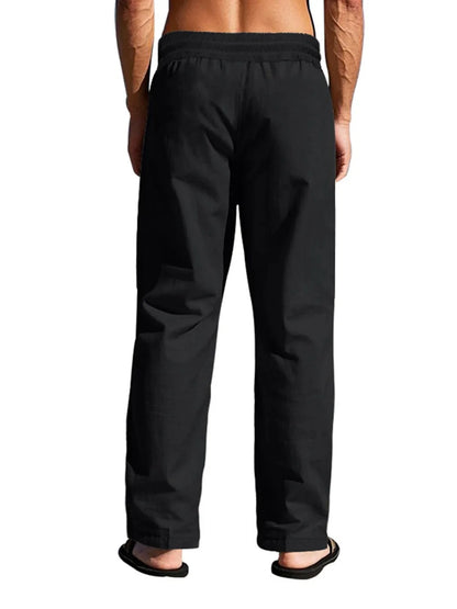 Men's Casual Breathable Hawaiian Beach Jogging Pants — Solid Color Sweatpants