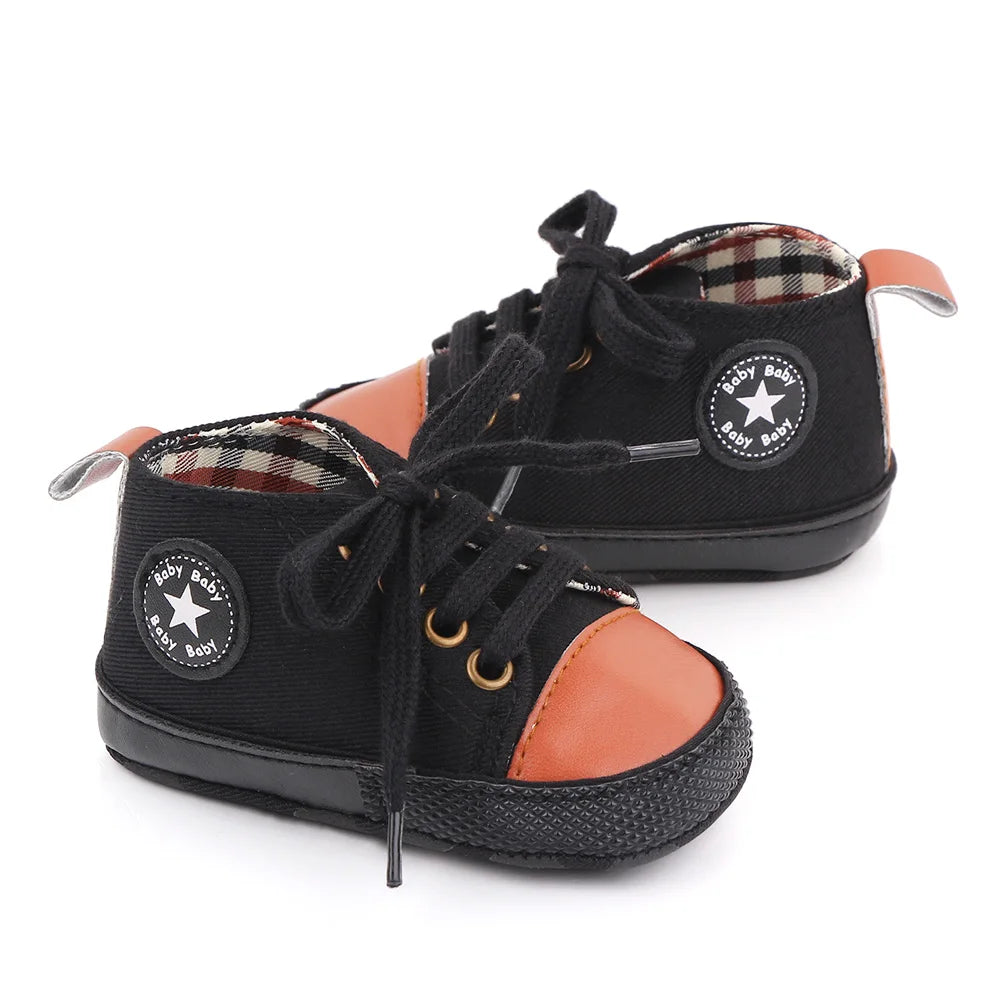 Classic Canvas Sneakers, Soft Sole First Walkers