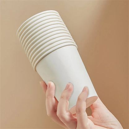 Disposable Paper Cups 210ml | 50/500/1000pcs Solid Color Hot Drinking Party Cups