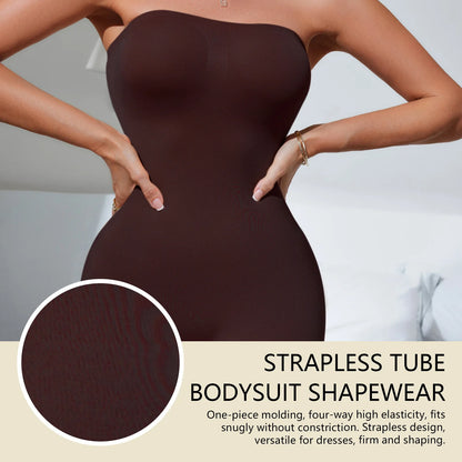 Women's Strapless Shirred Jumpsuit — Soft Breathable Summer Romper