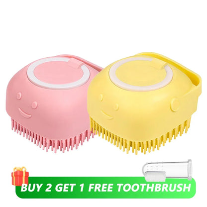 Silicone Bathing Brush with Shampoo Dispenser
