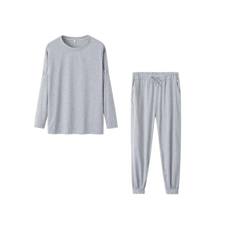 Women’s Casual Solid Color Hoodie Tracksuit — Oversize Two-Piece Set