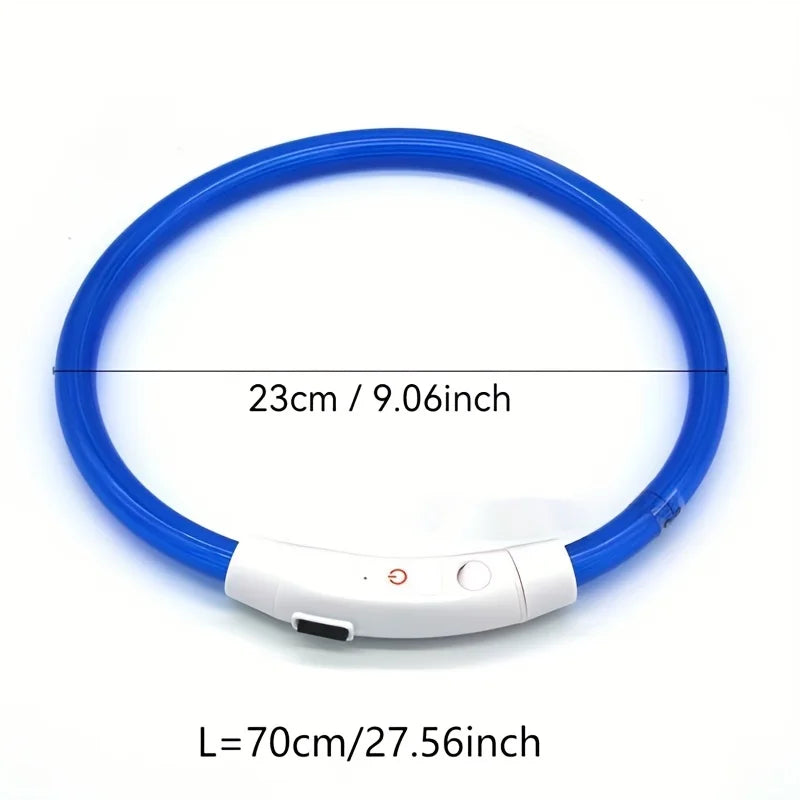 USB Rechargeable LED Light-Up Dog Collar