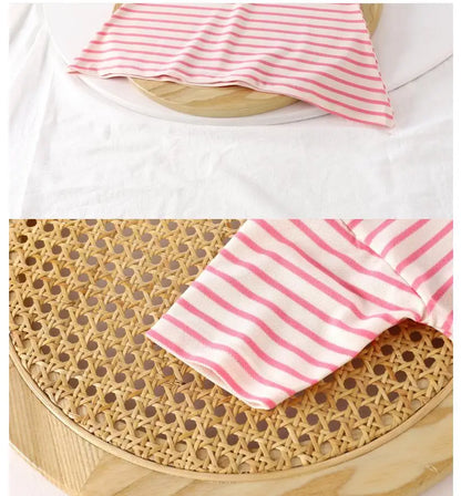 Striped Strawberry Print Girls Summer Dress