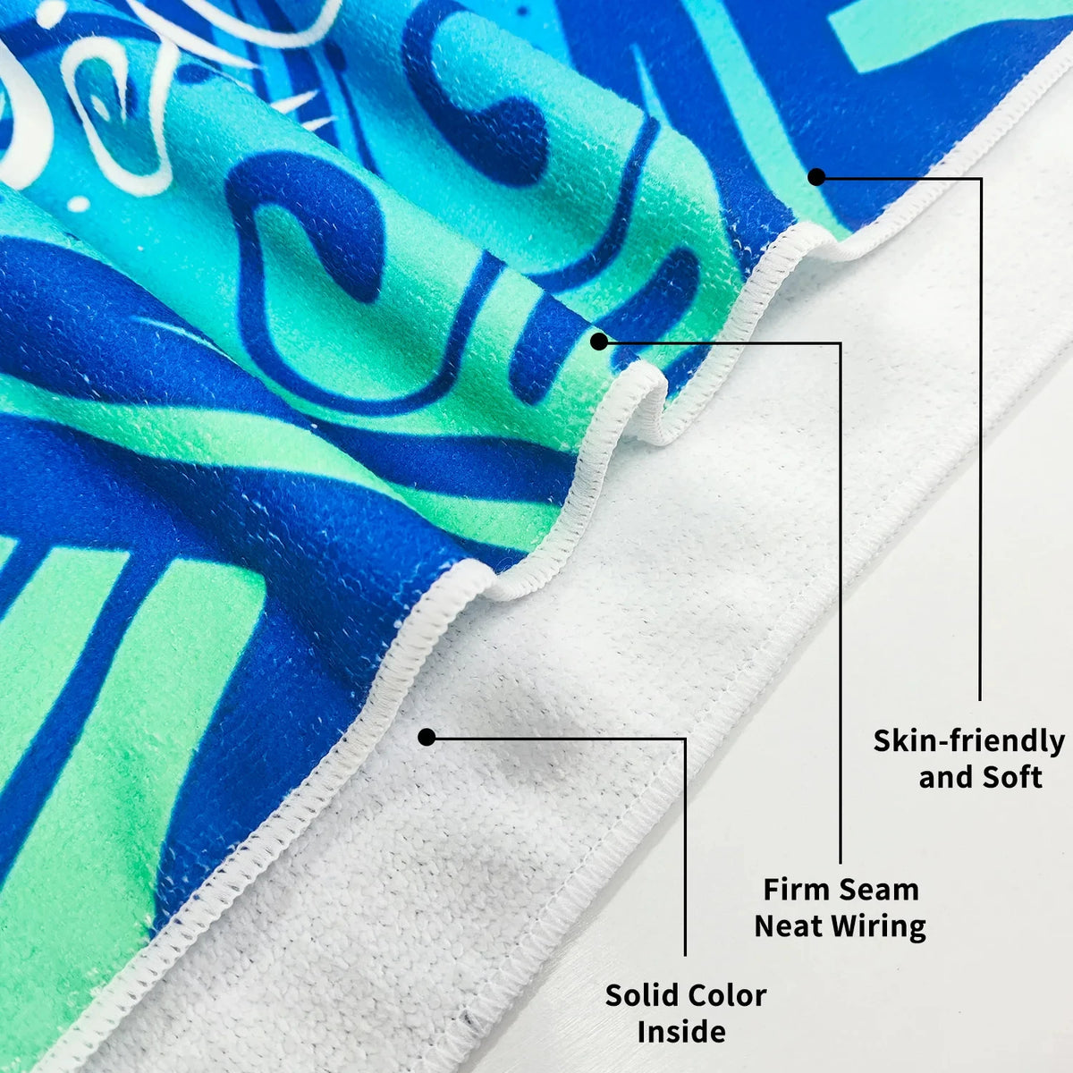Large Microfiber Beach Towel Quick Dry Sun Protection Absorbent Bath Towel